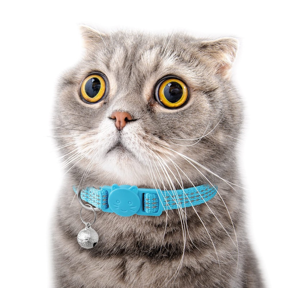 Upgraded Version 6 Pack Reflective Cat Collars with 7-12in, 6 Colors