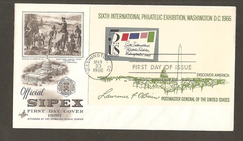#1311 5c SIPEX Souvenir Sheet -  ArtCraft FDC