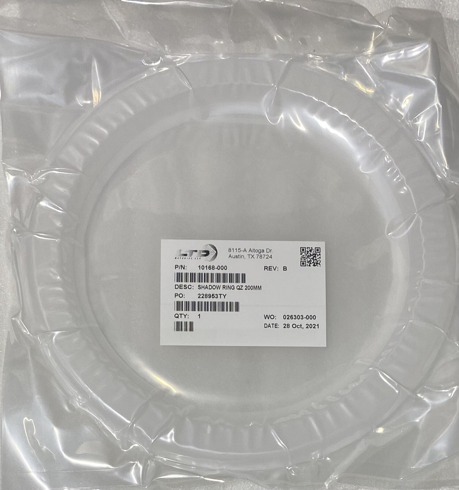 Applied Materials 200mm Quartz Shadow Ring Part No. 10168-000