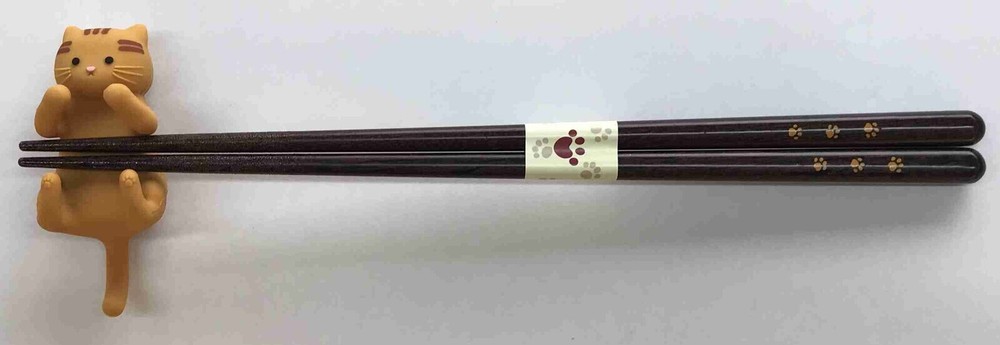 Cat Chopstick Rest & Chopsticks 3pcs set from Japan
