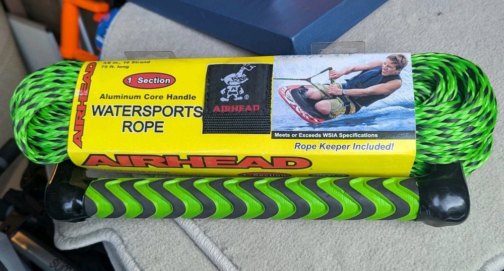 Kwik Tek Airhead Watersports Rope with Eva Handle, 75-Feet