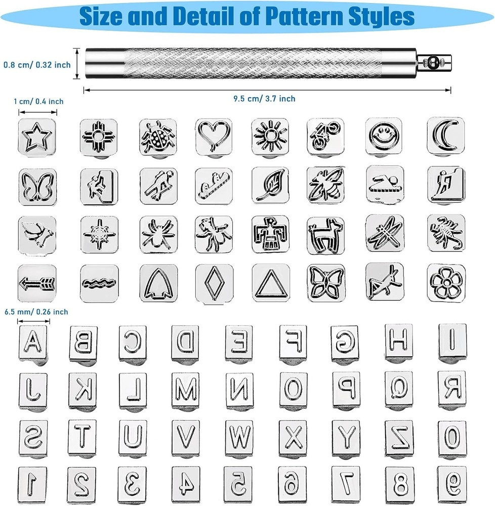 Complete Leather Stamping Set: 70 Tools for Personalized Craft Projects
