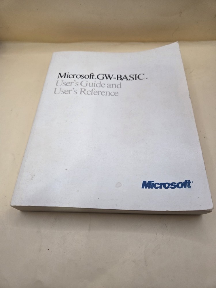 1987 Microsoft GW-Basic User's Guide And User's Reference Softcover