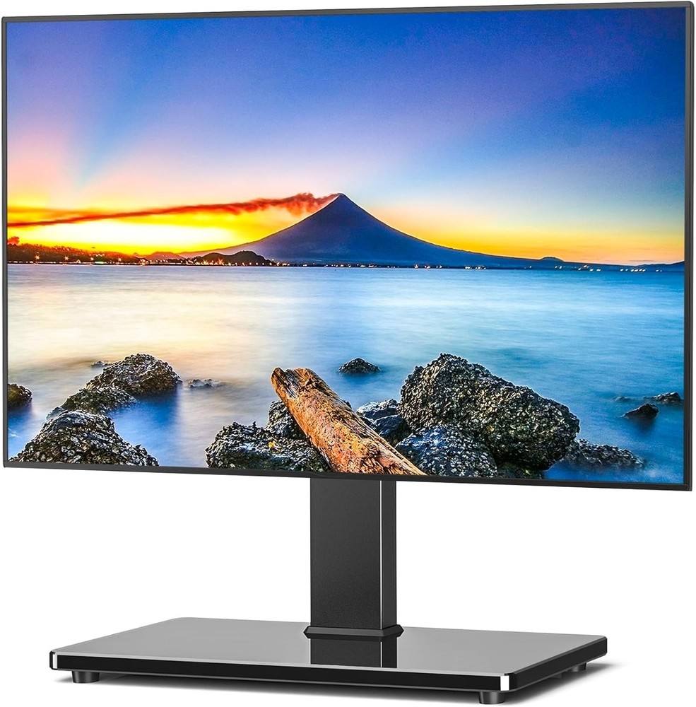 Heavy Duty TV Stand with Tempered Glass Base