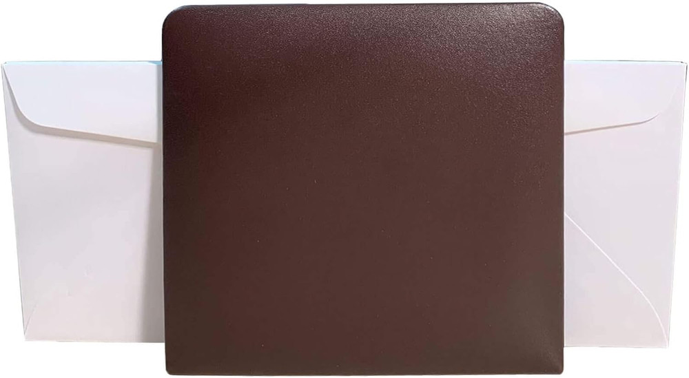 Chocolate Brown Leather Letter Holder