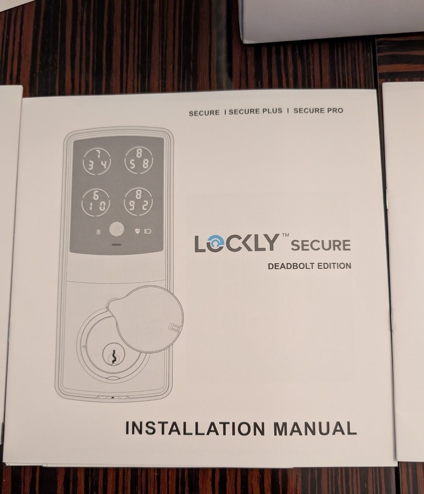 NEW Lockly Secure Plus Deadbolt Fingerprint Satin Nickle