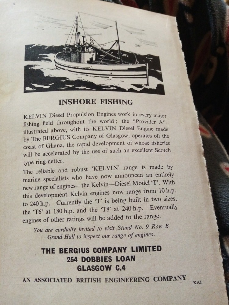 Da12a Ephemera engineering advert 1959 British polar engines