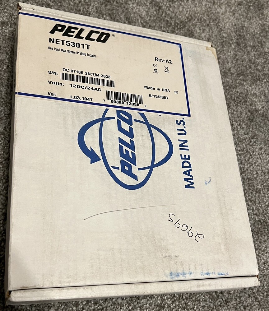 NOS PELCO NET5301T VIDEO ENCODER One Input Dual Stream Free Shipping