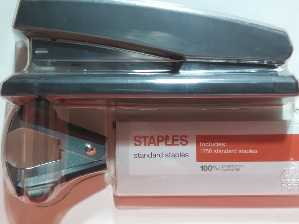 Staples Standard Full Strip Stapler Combo Pack, 20 Sheet Cap. Black FREE SHIP