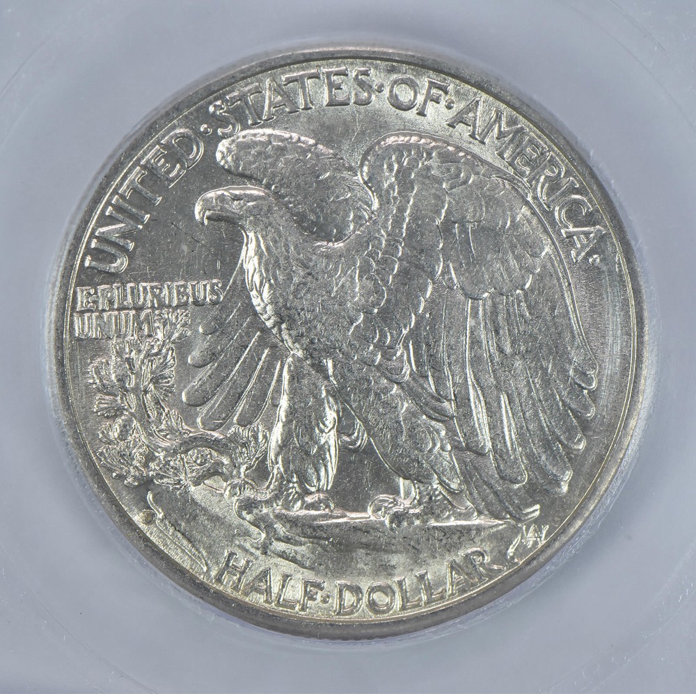 1943-D Walking Liberty Half Dollar MS62 ICG
