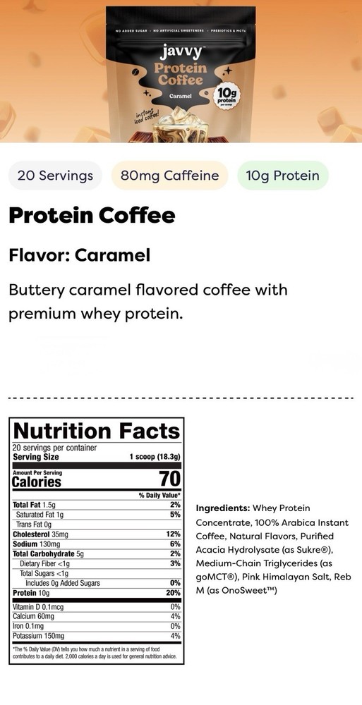 Javvy Protein Coffee Mocha