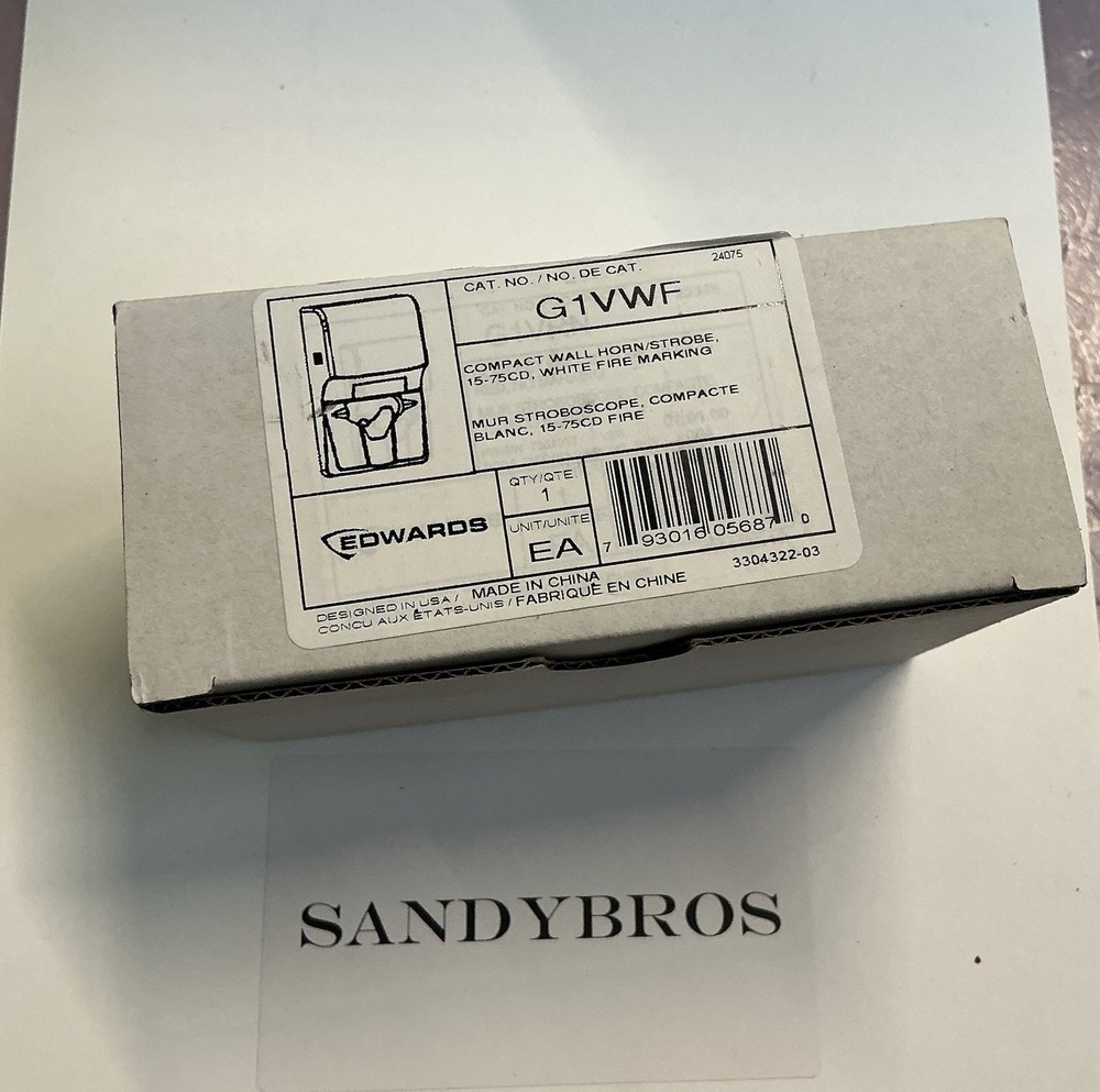 Edwards G1VWF Compact Wall Strobe - White | NEW IN BOX.