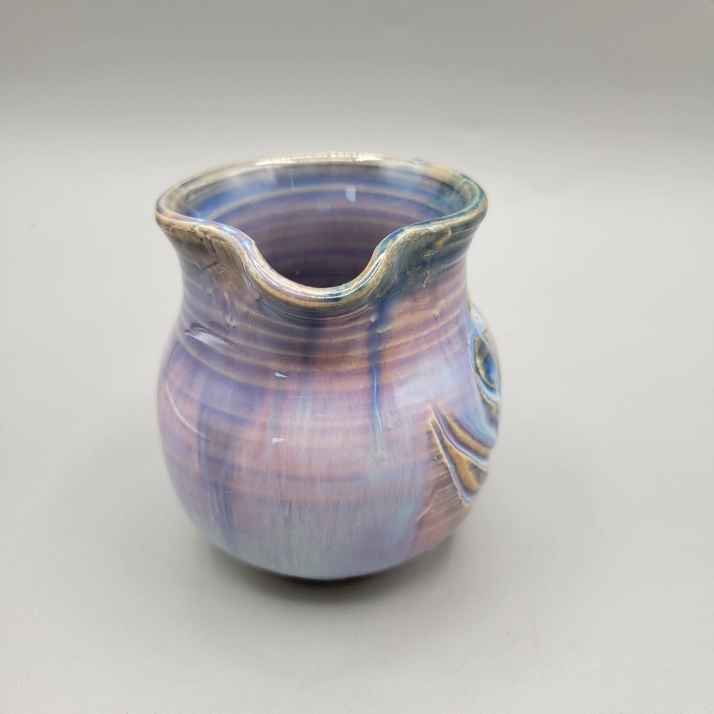 Peggy Steffes IRIS Hand Thrown Pottery Pitcher Montana