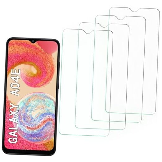 [4 Pack] Screen Protector Samsung Galaxy A04e,Scratch Resistant,Easy