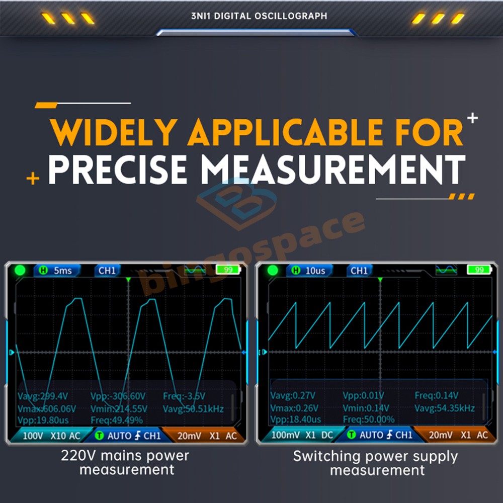 FNIRSI 2C23T Handheld Digital Oscilloscope Multimeter Function Signal Generator