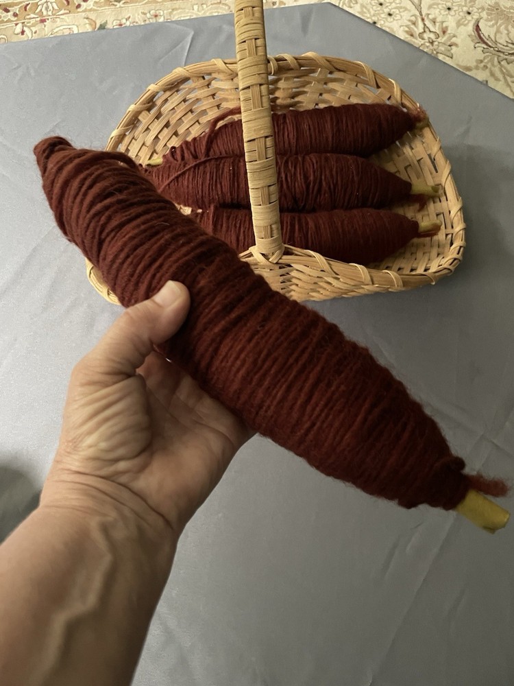 Wool Spools For Weaving ?? - 4 Spools- Brown