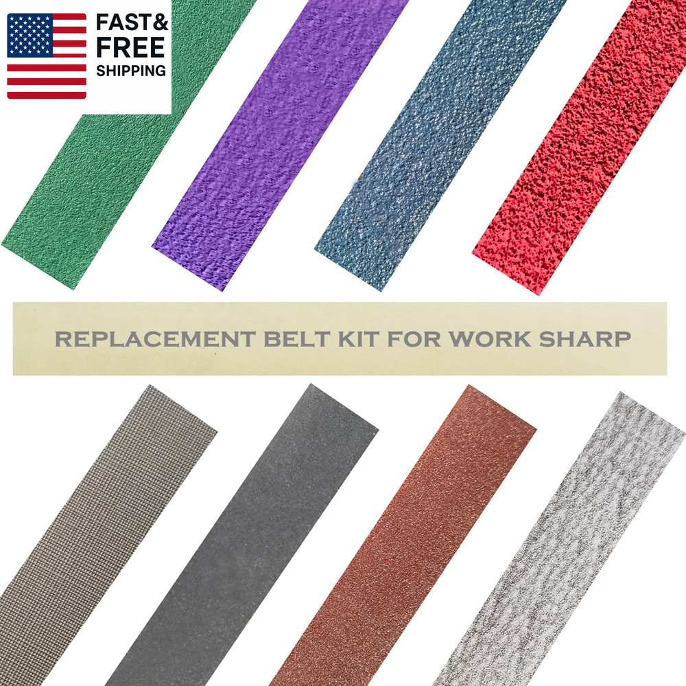 18 PCS 3/4" X 12" Replacement Knife Sharpener Sanding Belt Kit for Work Sharp Kn