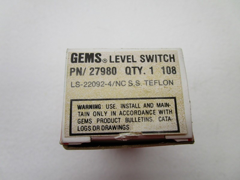 GEMS 27980 LEVEL SWITCH NSMP