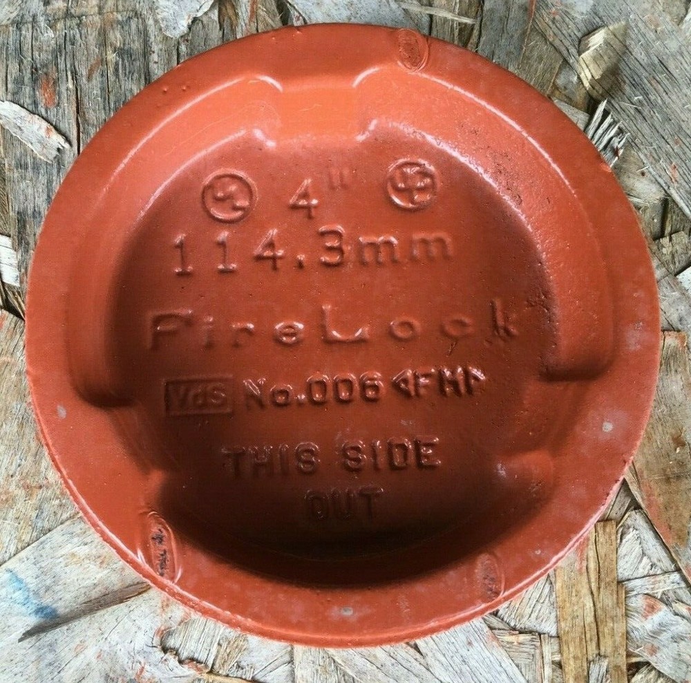 4" Victaulic Style 006 Firelock Cap Grooved End Pipe Fitting
