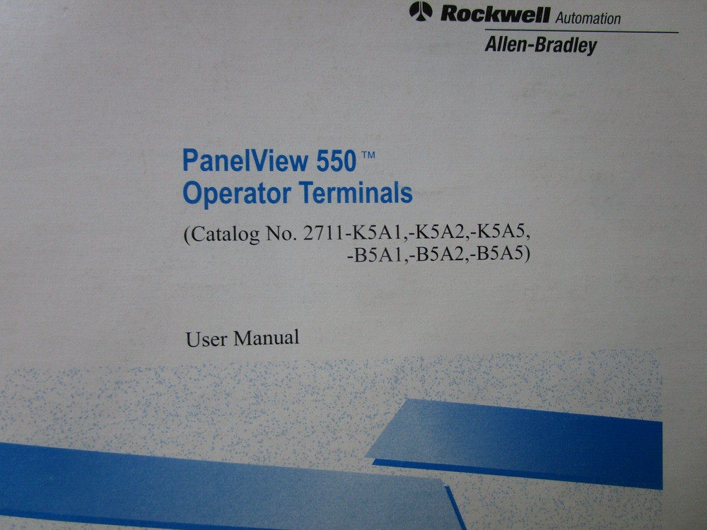 Allen Bradley PanelView 550 Operator Terminals User Manual 1994