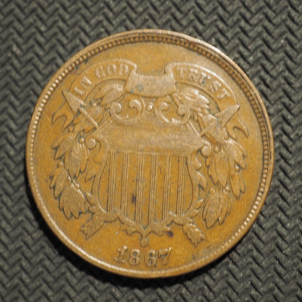 1867 2 CENT ***NICE COIN!*** - FREE SHIPPING! X5941