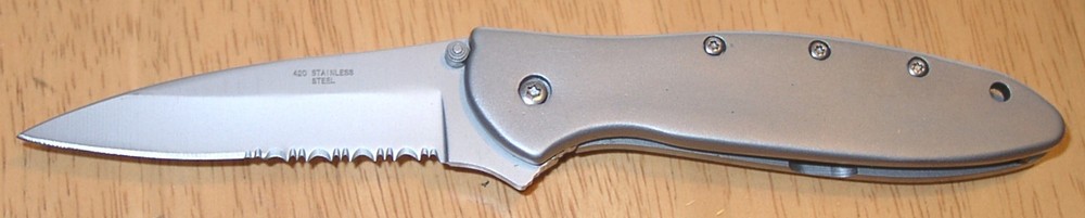 Spring Assisted Pocket Knife 030 Silver Color