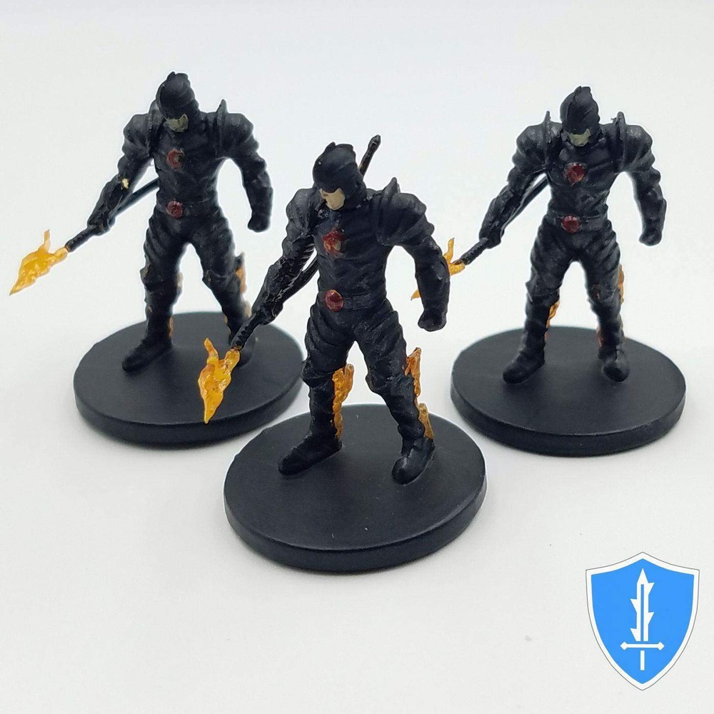 Fire Cult Warrior x3 - Elemental Evil #17 D&D Miniature