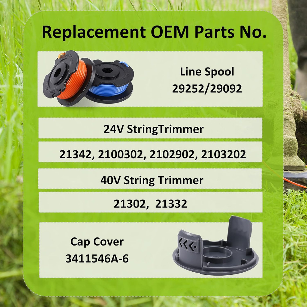 Weed Eater String 065 Inch 16Ft Single Line Replacement Spool Greenworks Trimmer