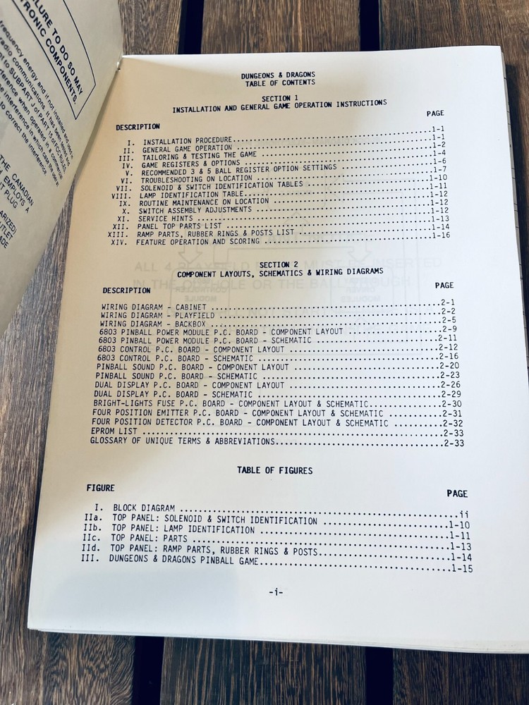 DUNGEONS & DRAGONS PRELIMINARY Pinball Operating Manual - Bally