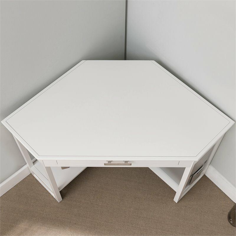 Leick Corner Computer Desk in White