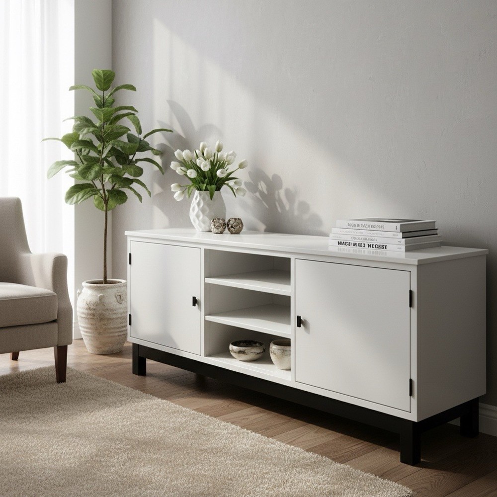 Restored Console Storage Cabinet