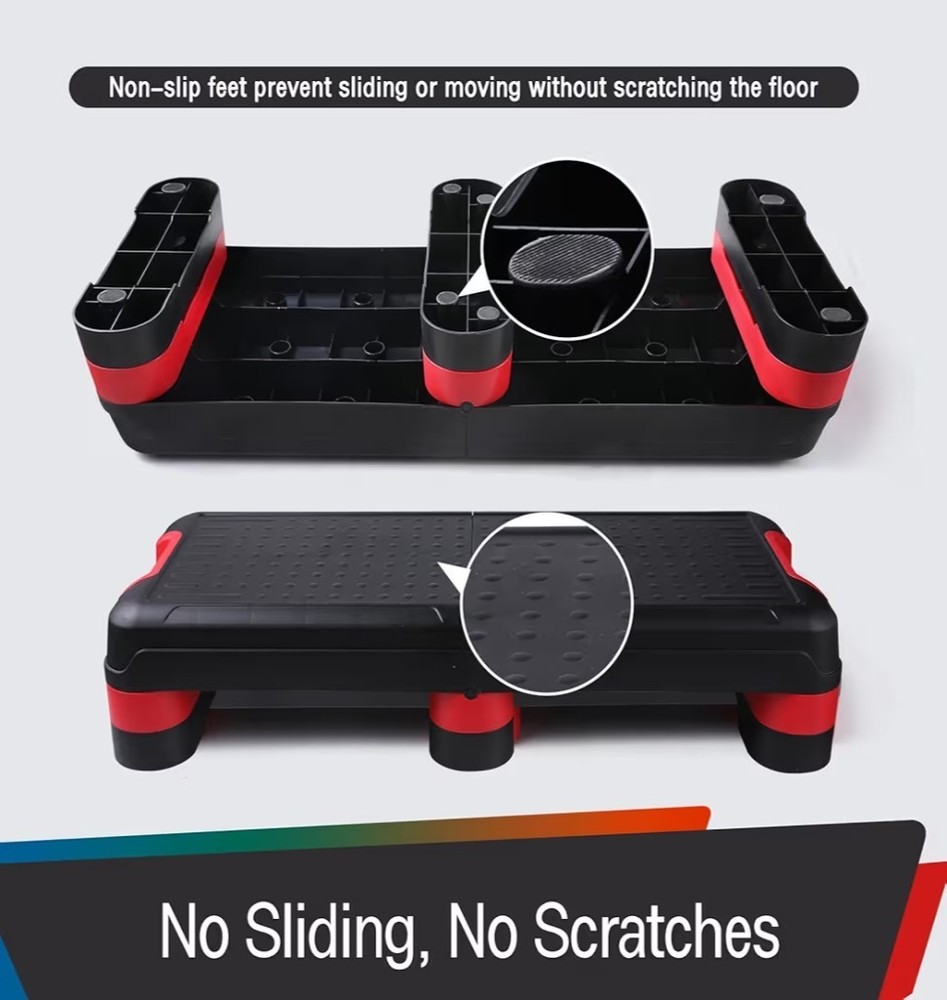 33.5" Aerobic Exercise Folding Step Platform for Home Workout, Configurable 3...