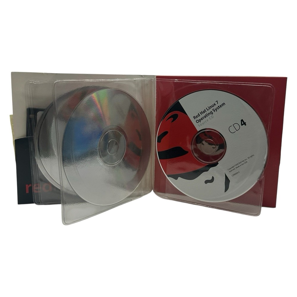 Red Hat Linux 7 Operating System (CD-ROM, 2000) Big Box CIB Complete Software