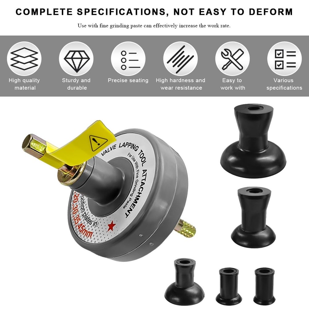 Valve Lapping Tool, Small Engine Valve Lapping Kit with 5 Suction Plates,