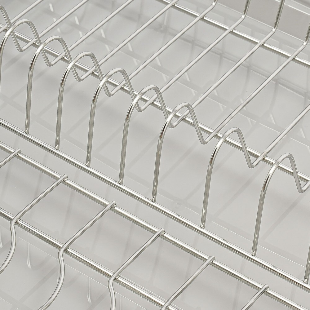 Modern Pull Out Drawer&Bottom-Mounted Slide Out Storage Shelf Silver, White New