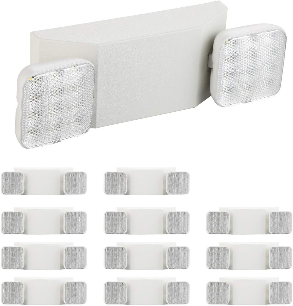 UL Listed 12 Pack White Emergency Exit Lighting with Battery Backup for Busniess