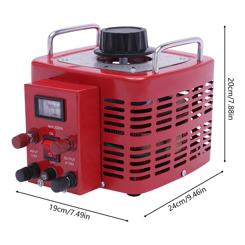 110V Variable AC Voltage Transformer Regulator - 3000W, 30A, Adjustable Output
