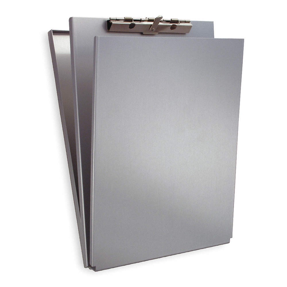 GRAINGER APPROVED 10017 Storage Clipboard,Silver,9" W 1DNR6