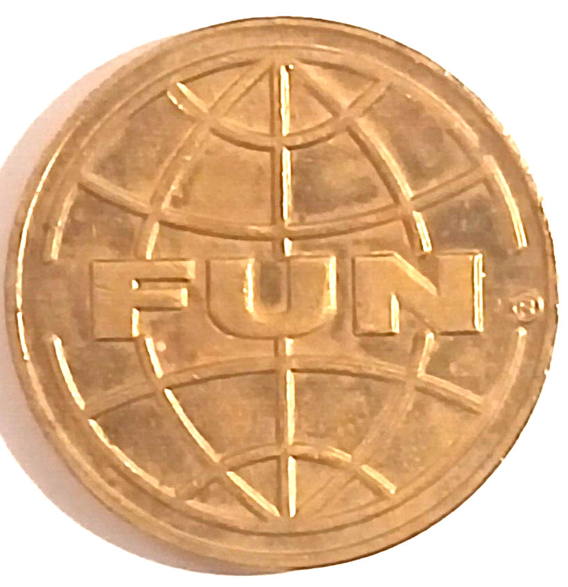Vintage Fun Arcade Token Brass .875"