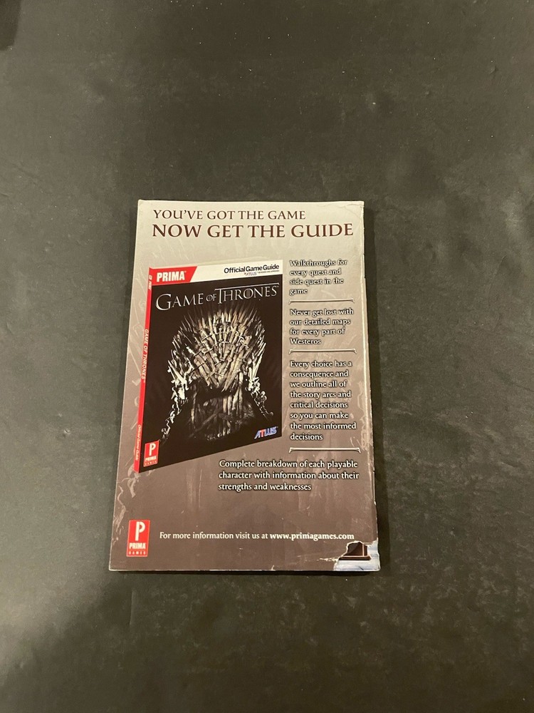 game of thrones xbox 360 Manual only