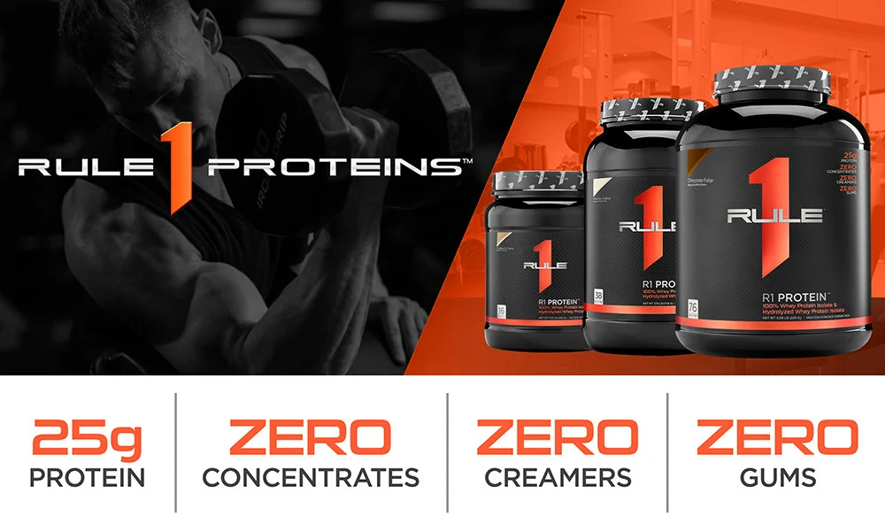 RULE ONE PROTEINS R1 PROTEIN Whey Protein Isolate / Hydrolysate 2LB