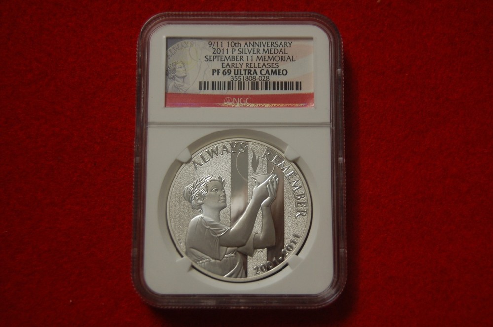 2011 P 911 US Mint Silver Medal NGC PF69