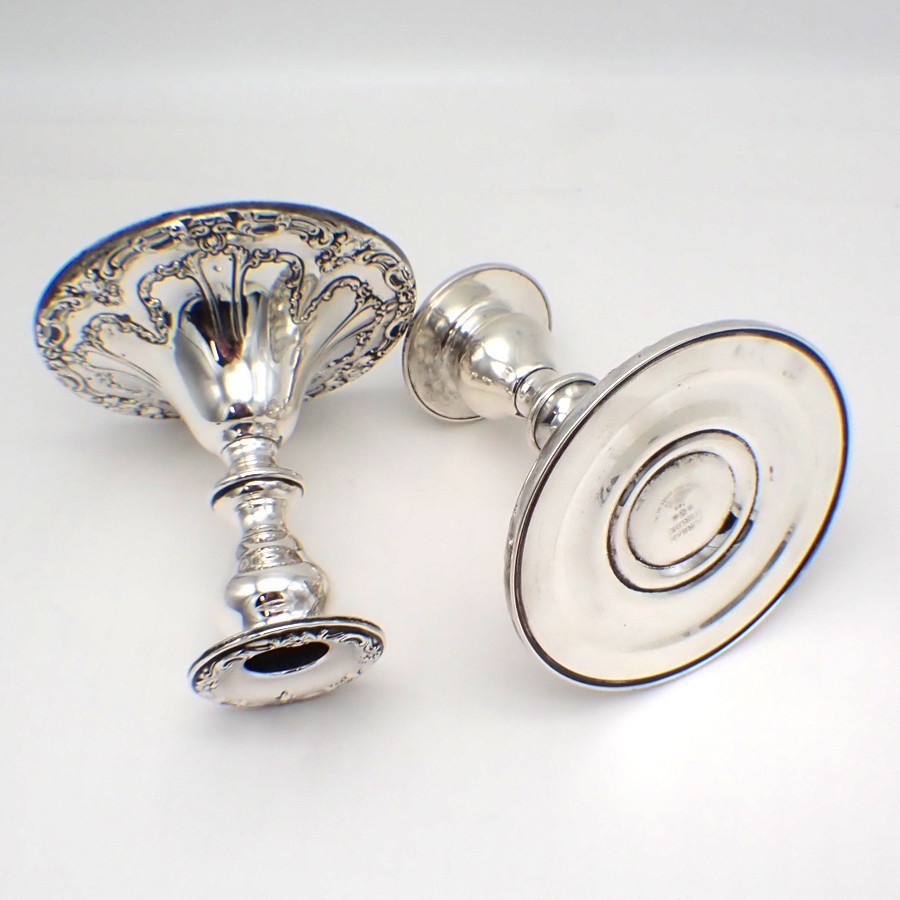 Chantilly Candlesticks Pair 749 Gorham Sterling Silver Weighted