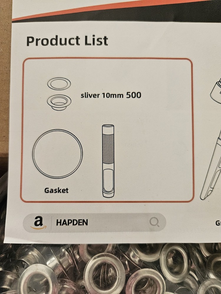 Hapden Grommet Tool Kit 10mm - Open Box