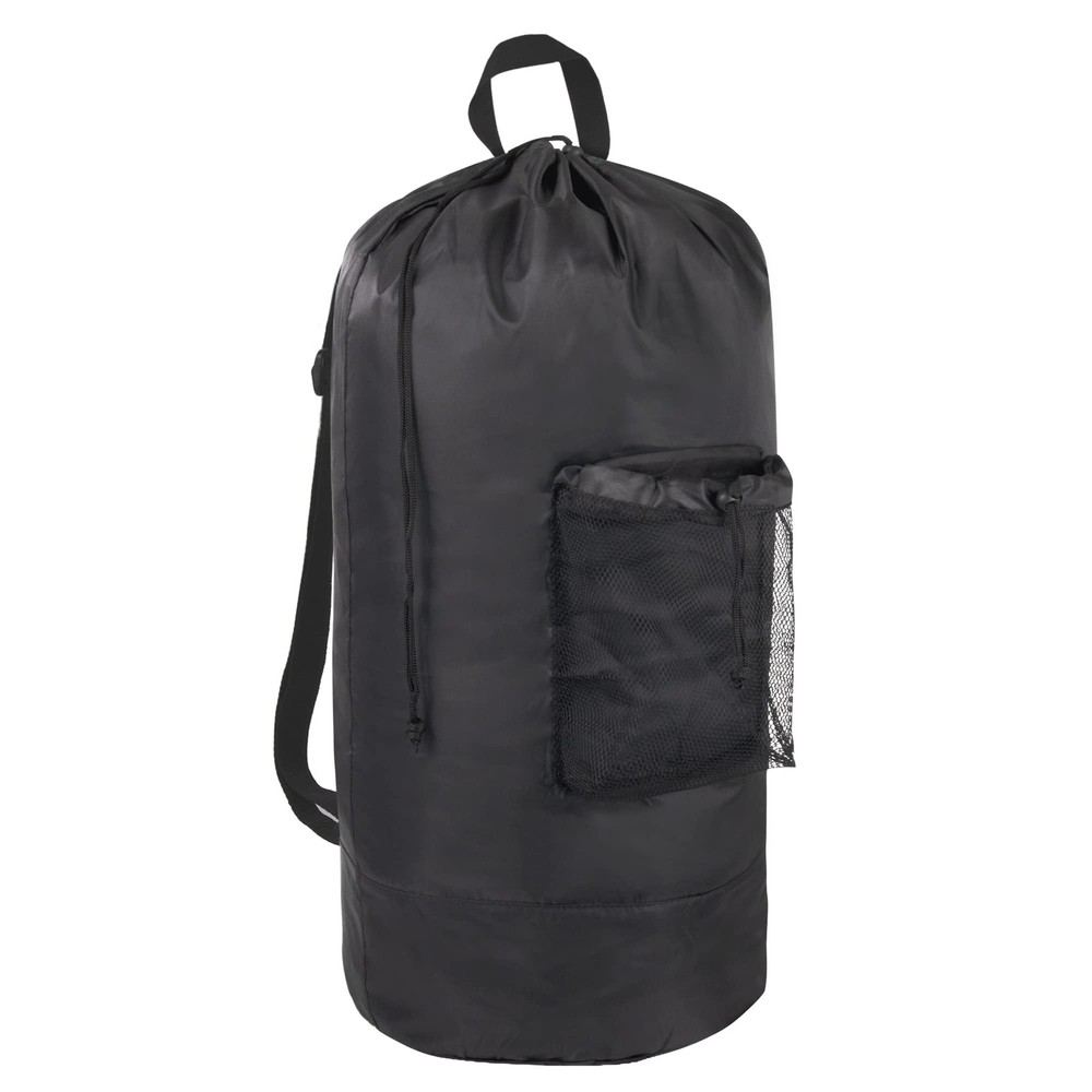 Laundry Bag Backpack with Shoulder Straps and Mesh Pocket Laundry Backpack La...