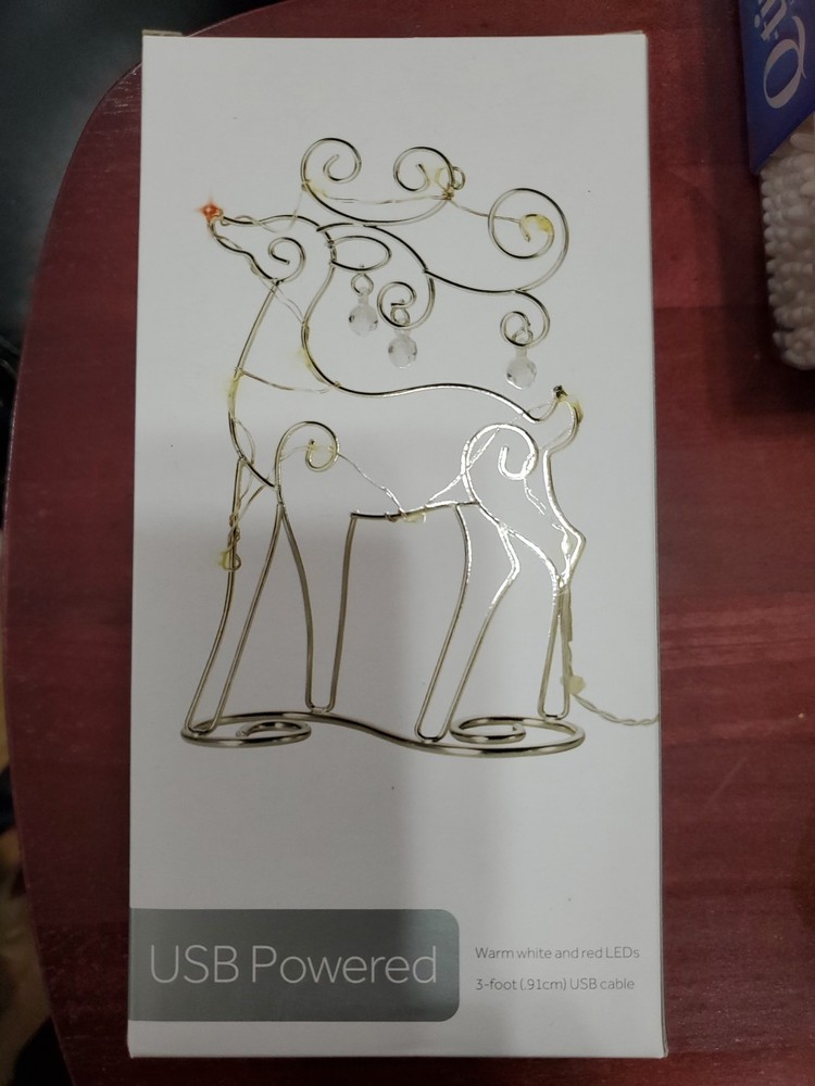 USB Powered LED Desktop Christmas Reindeer