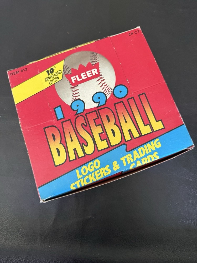 1990 Fleer Baseball Cards Cello Box 24 Packs