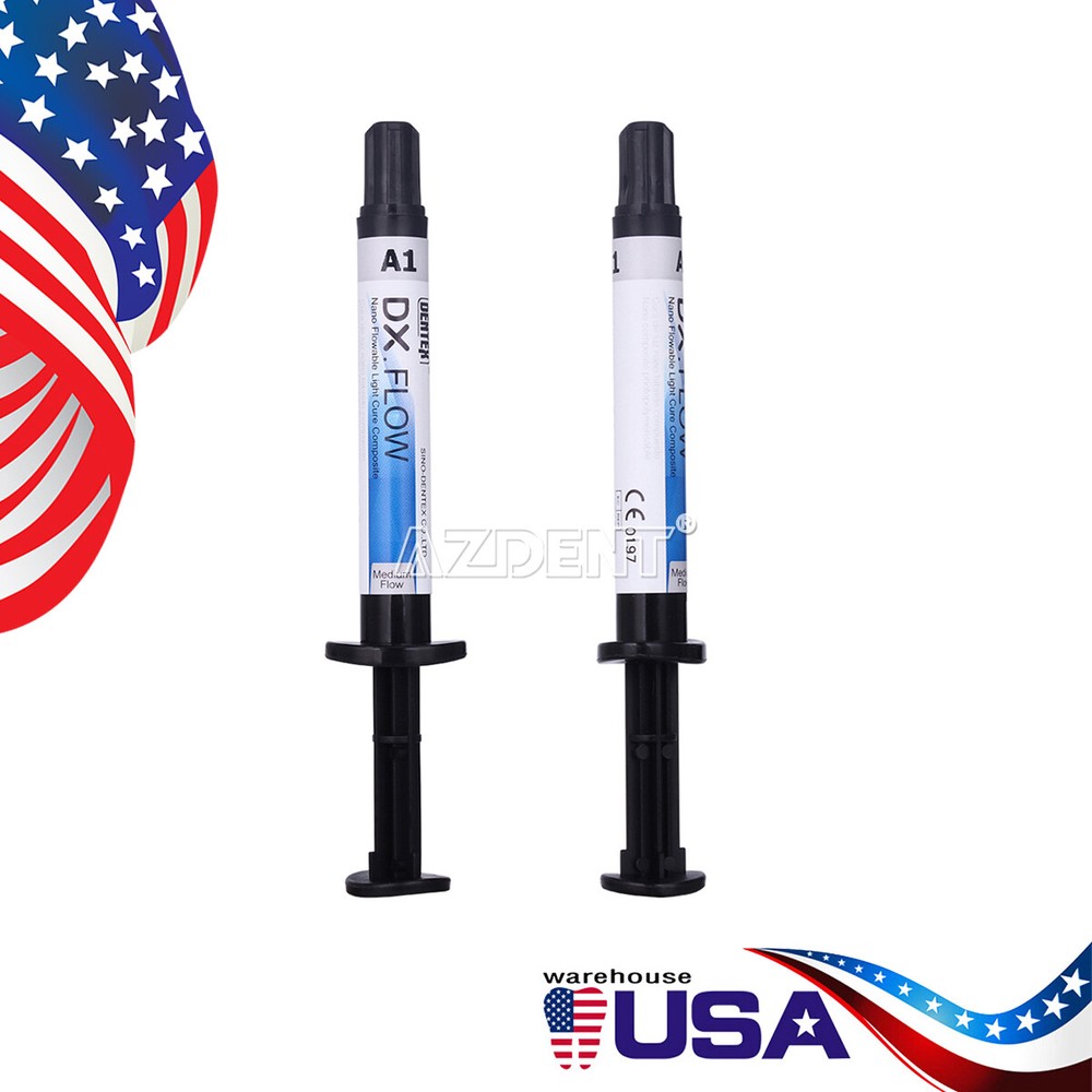 DENTEX Dental Flowable Light Cure Composite Medium Flow A1 A2 A3 Shade