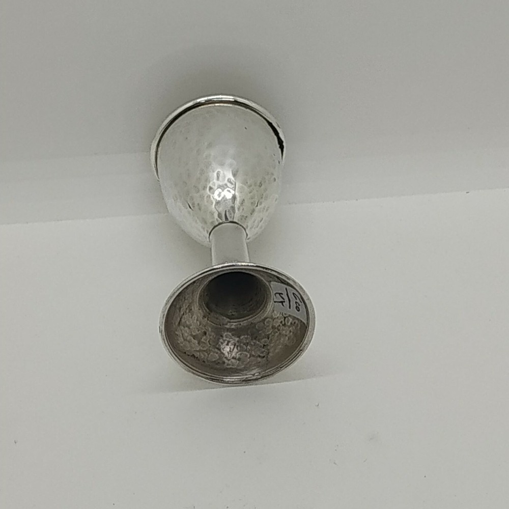 Sterling Silver Small Wine Cup Hammered handmade contemporary design