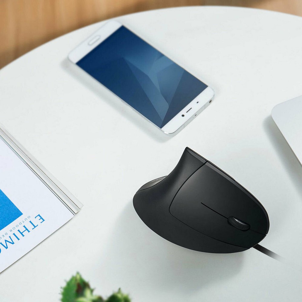 USB Vertical Wired Mouse Ergonomic Gaming Optical Mice 2400 DPI for PC Computer